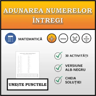 Exercițiu de asociere: Adunarea numerelor întregi