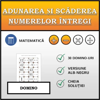 Domino: Adunarea și scăderea numerelor întregi