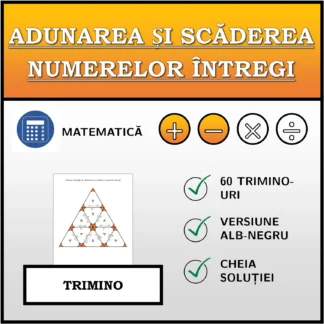 Trimino: Adunarea și scăderea numerelor întregi