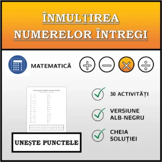 Exercițiu de asociere: Înmulțirea numerelor întregi