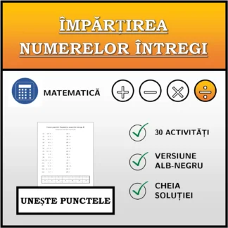 Exercițiu de asociere: Împărțirea numerelor întregi