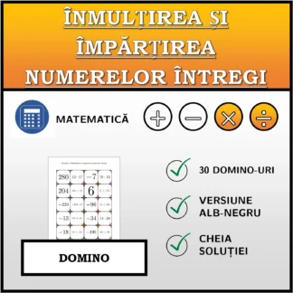 Domino: Înmulțirea și împărțirea numerelor întregi