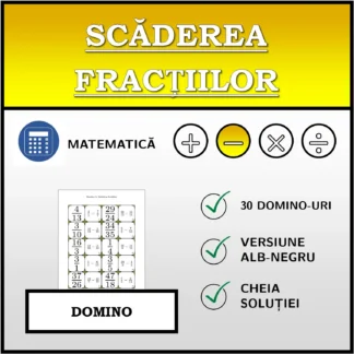 Domino: Scăderea fracțiilor