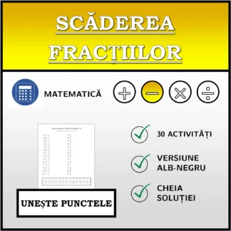 Exercițiu de asociere: Scăderea fracțiilor