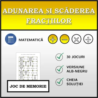 Joc de memorie: Adunarea și scăderea fracțiilor