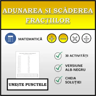 Exercițiu de asociere: Adunarea și scăderea fracțiilor