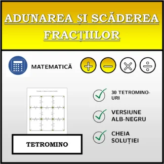 Tetromino: Adunarea și scăderea fracțiilor