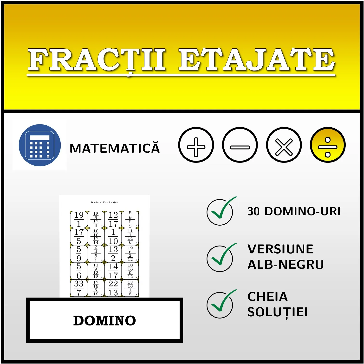 Domino: Fracții etajate