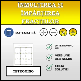 Tetromino: Înmulțirea și împărțirea fracțiilor