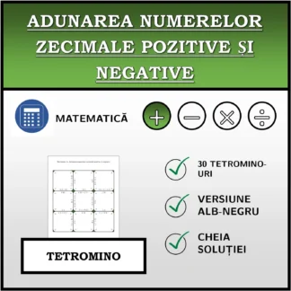 Tetromino: Adunarea numerelor zecimale pozitive și negative