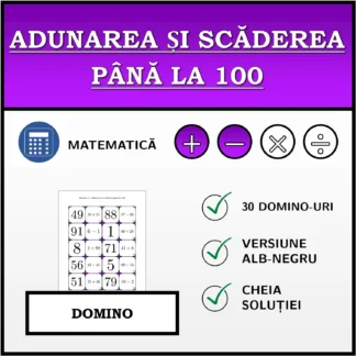 Domino: Adunarea și scăderea până la 100