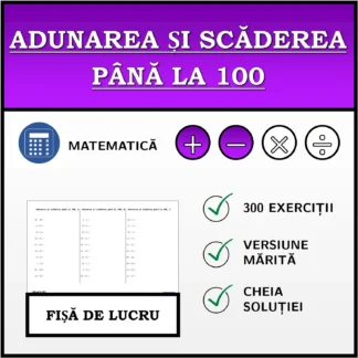 Fișă de lucru: Adunarea și scăderea până la 100
