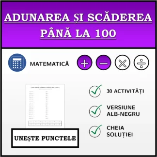 Exercițiu de asociere: Adunarea și scăderea până la 100