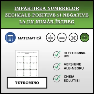 Tetromino: Împărțirea numerelor zecimale pozitive și negative la un număr întreg