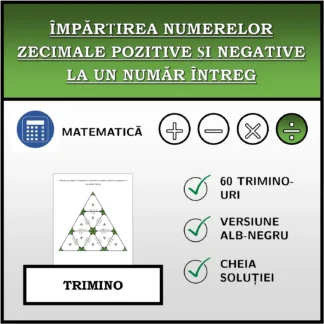Trimino: Împărțirea numerelor zecimale pozitive și negative la un număr întreg