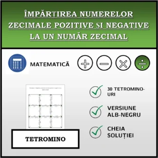 Tetromino: Împărțirea numerelor zecimale pozitive și negative la un număr zecimal