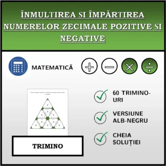 Trimino: Înmulțirea și împărțirea numerelor zecimale pozitive și negative