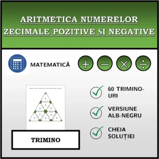Trimino: Aritmetica numerelor zecimale pozitive și negative