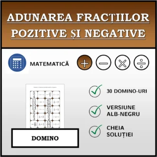 Domino: Adunarea fracțiilor pozitive și negative
