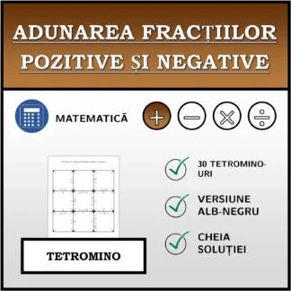 Tetromino: Adunarea fracțiilor pozitive și negative