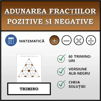 Trimino: Adunarea fracțiilor pozitive și negative