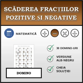 Domino: Scăderea fracțiilor pozitive și negative