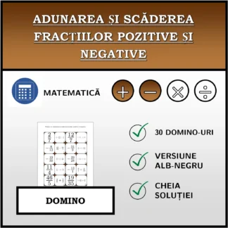 Domino: Adunarea și scăderea fracțiilor pozitive și negative