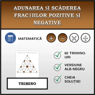 Trimino: Adunarea și scăderea fracțiilor pozitive și negative