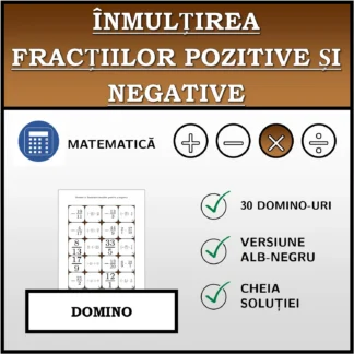 Domino: Înmulțirea fracțiilor pozitive și negative