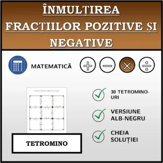 Tetromino: Înmulțirea fracțiilor pozitive și negative