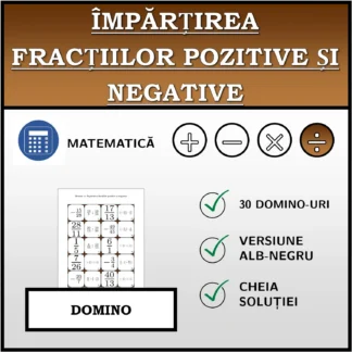 Domino: Împărțirea fracțiilor pozitive și negative