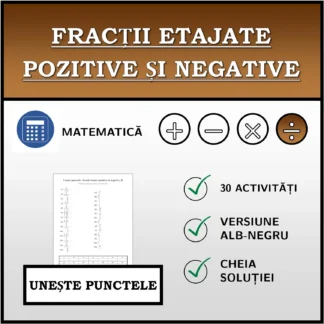 Exercițiu de asociere: Fracții etajate pozitive și negative