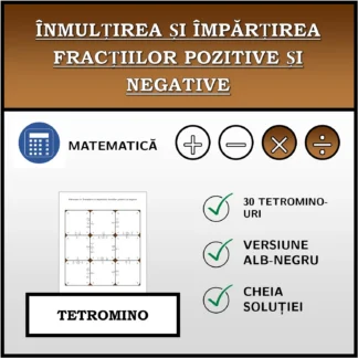 Tetromino: Înmulțirea și împărțirea fracțiilor pozitive și negative