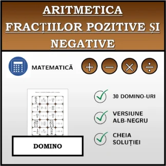 Domino: Aritmetica fracțiilor pozitive și negative