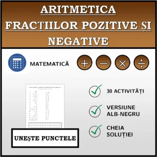 Exercițiu de asociere: Aritmetica fracțiilor pozitive și negative