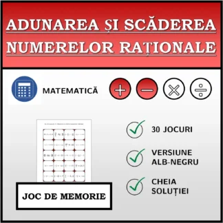 Joc de memorie: Adunarea și scăderea numerelor raționale