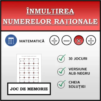 Joc de memorie: Înmulțirea numerelor raționale