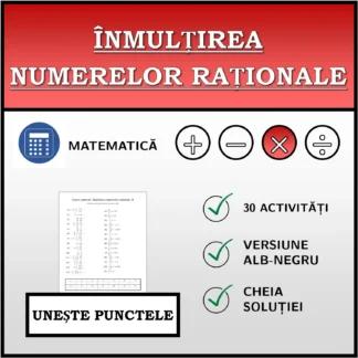 Exercițiu de asociere: Înmulțirea numerelor raționale