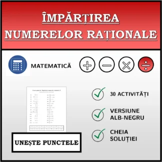 Exercițiu de asociere: Împărțirea numerelor raționale