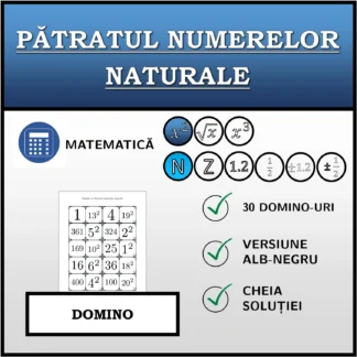 Domino: Pătratul numerelor naturale