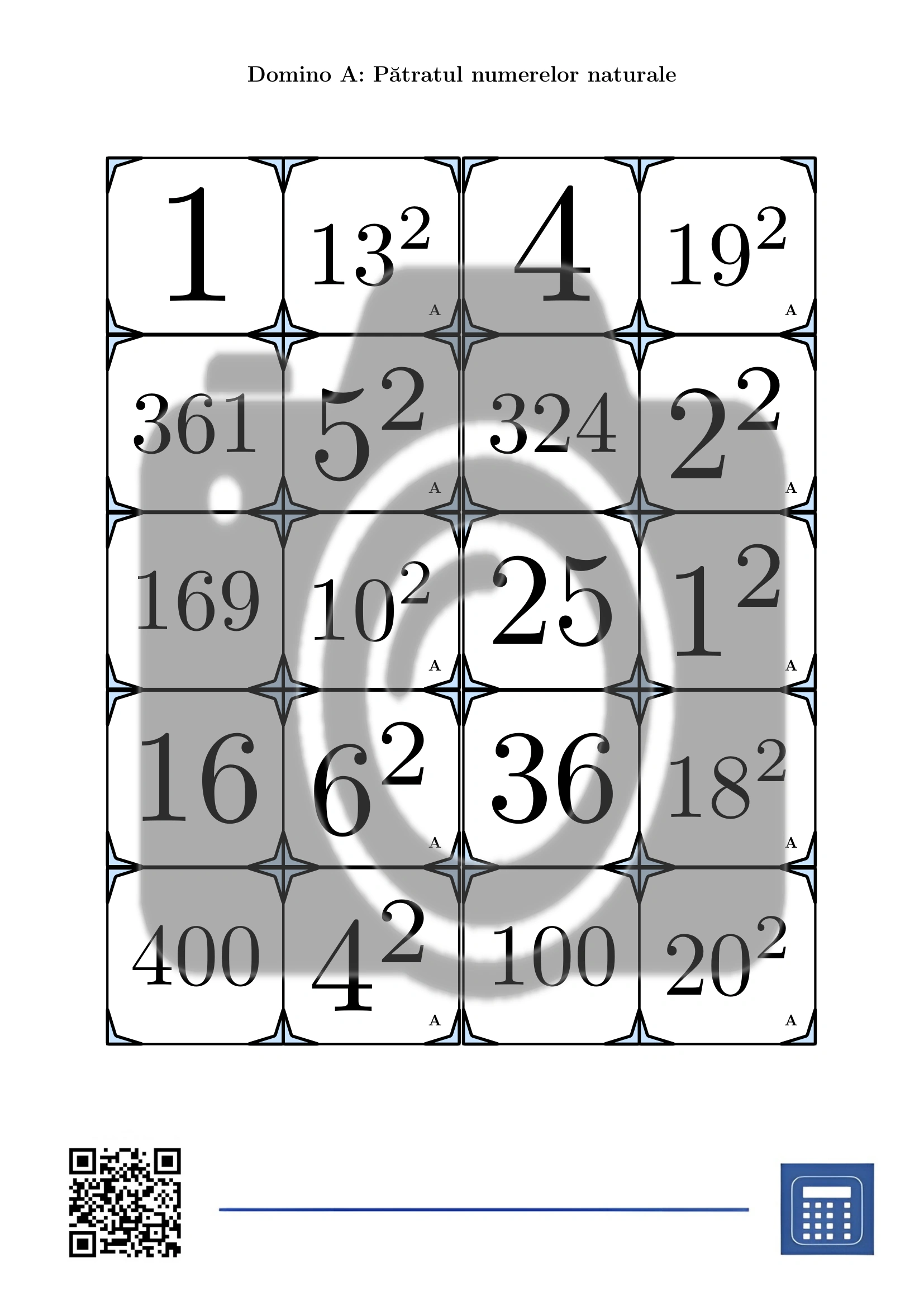Domino: Pătratul numerelor naturale - imagine 2