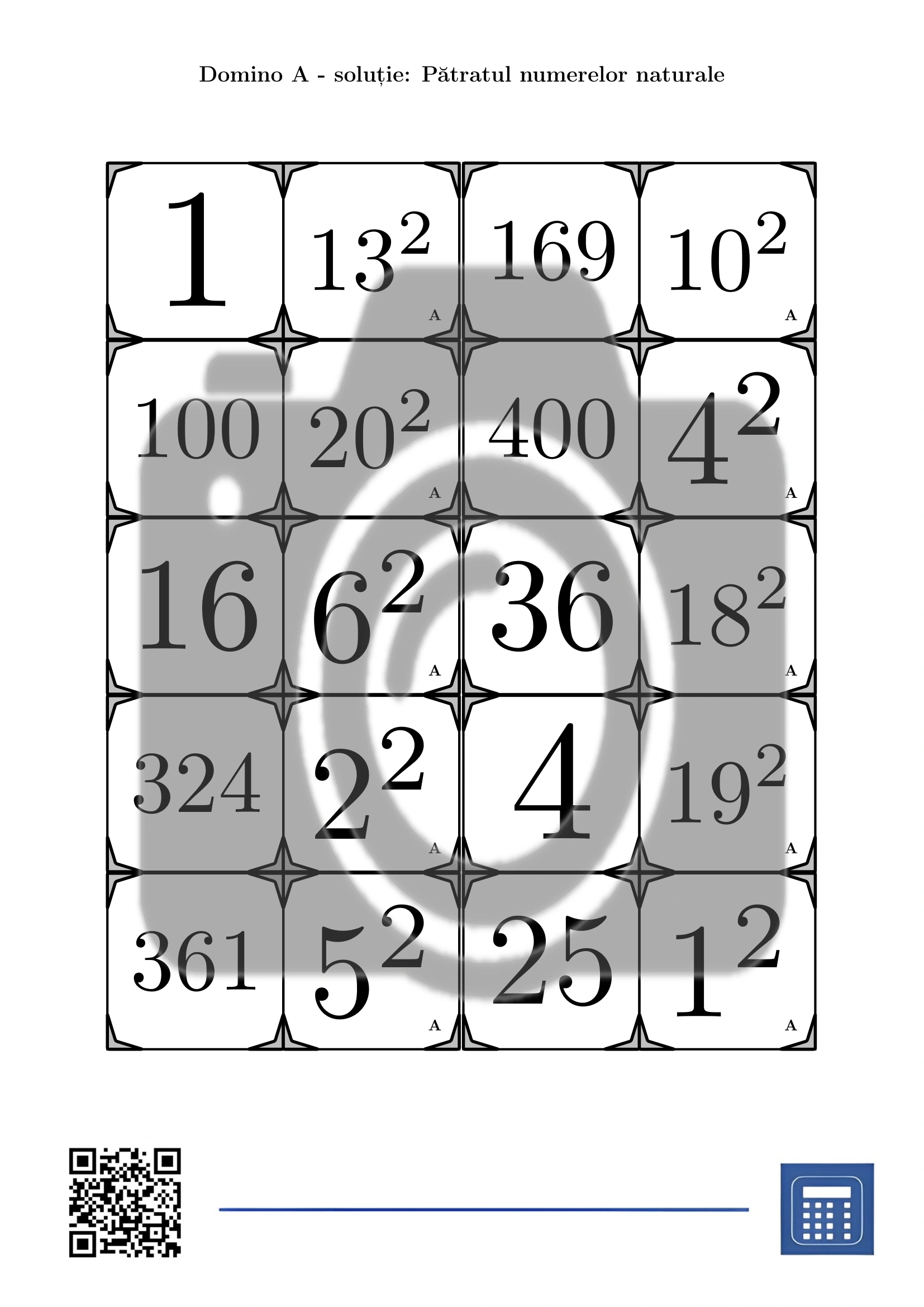 Domino: Pătratul numerelor naturale - imagine 4