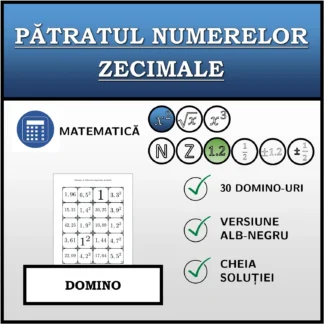 Domino: Pătratul numerelor zecimale