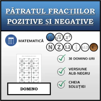 Domino: Pătratul fracțiilor pozitive și negative