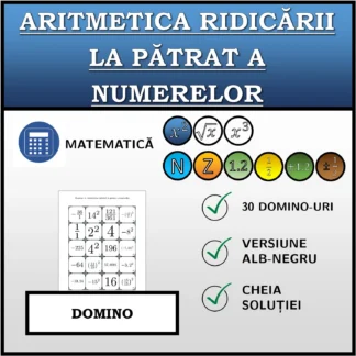 Domino: Aritmetica ridicării la pătrat a numerelor