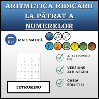 Tetromino: Aritmetica ridicării la pătrat a numerelor