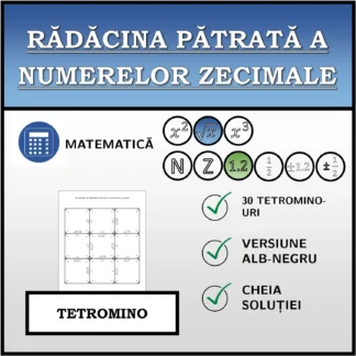 Tetromino: Rădăcina pătrată a numerelor zecimale