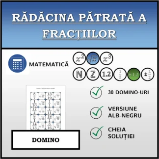 Domino: Rădăcina pătrată a fracțiilor