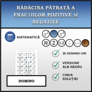 Domino: Rădăcina pătrată a fracțiilor pozitive și negative