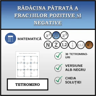 Tetromino: Rădăcina pătrată a fracțiilor pozitive și negative